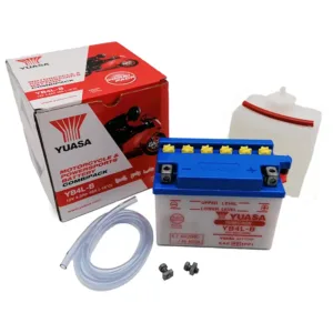Accu YUASA YB4L-B-WA 12v-4Ah (incl. zuurpakket)