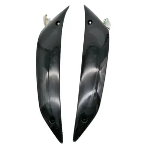 Turn signal lights front - LED Tube White Stripe - Smoke Glass - Piaggo Zip