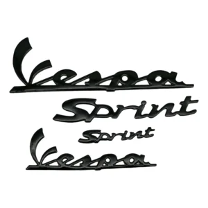 3D Vespa 4-Piece Sticker Set / Vespa Sprint - Black