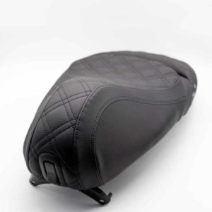 Original Duo Buddyseat - Black / Black Checkered Pattern Stitching - Fits Sprint / Primavera - 1B004482000C2
