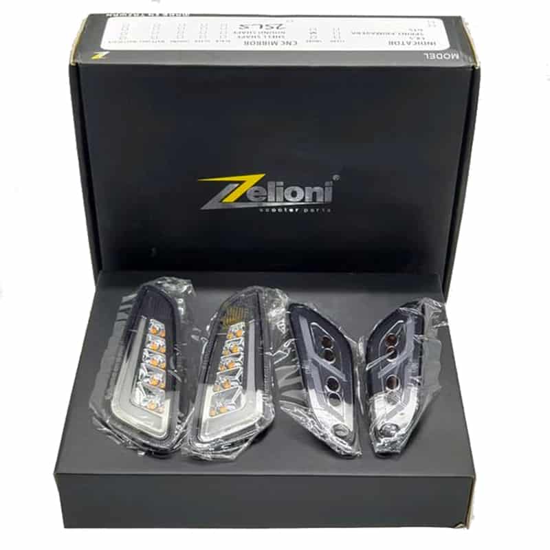 Zelioni Knipperlichten Set - Voor & Achter - Smoke Glas