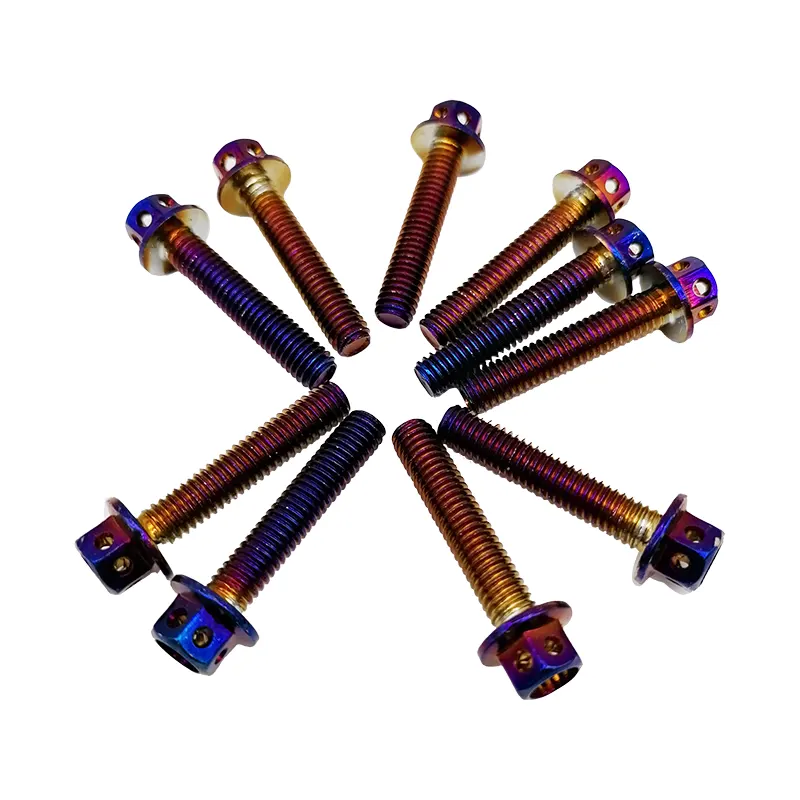 Flange Bolts - M6 x 30 - Crankcase Cover - Sprint / Primavera / Zip - Oil / Blue - per 10 pieces