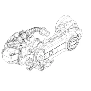 Complete engine block - Sprint / Primavera - 3V iGet - Euro5 - 12" crankcase - 1U0006045