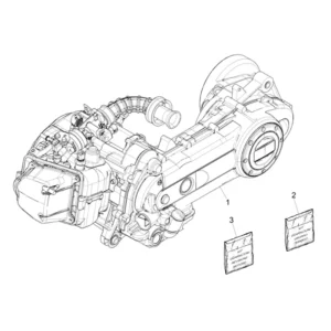 01. Vespa Sprint 50 IGET 4T 3V Euro4 - 45 km/h - 2018-2021 - ZAPCA0101 - Onderdelen Motor