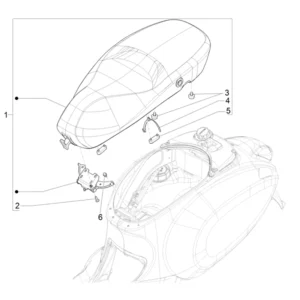31. Vespa Sprint 50 IGET 4T 3V Euro5 - 45 km/h - 2019-2022 - ZAPCD0101 - Parts Buddyseat