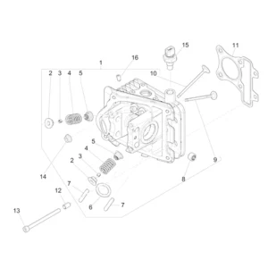05. Vespa Sprint 50 IGET 4T 3V Euro5 - 45 km/h - 2019-2022 - ZAPCD0101 - Parts Cylinder Head