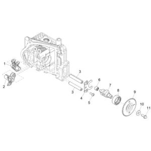 06. Vespa Sprint 50 IGET 4T 3V Euro5 - 45 km/h - 2019-2022 - ZAPCD0101 - Parts Camshaft - Rocker arm