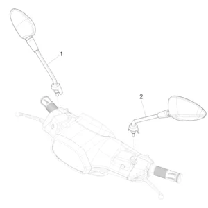 32. Vespa Sprint 50 IGET 4T 3V Euro5 - 45 km/h - 2019-2022 - ZAPCD0101 - Parts Mirrors