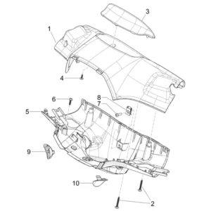 36. Vespa Sprint 50 IGET 4T 3V Euro5 - 45 km/h - 2019-2022 - ZAPCD0101 - Onderdelen Stuurbekleding
