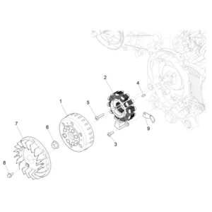 13. Vespa Sprint 50 IGET 4T 3V Euro5 - 45 km/h - 2019-2022 - ZAPCD0101 - Parts Flywheel