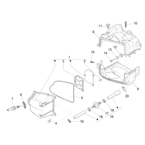 07. Vespa Sprint 50 IGET 4T 3V Euro5 - 45 km/h - 2019-2022 - ZAPCD0101 - Onderdelen - Cilinderkopdeksel