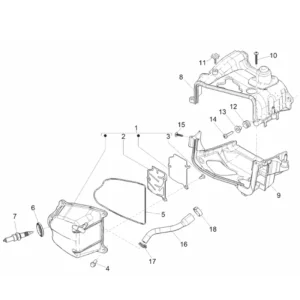 07. Vespa Sprint 50 IGET 4T 3V Euro4 - 45 km/h - 2018-2021 - ZAPCA0101 - Parts - Cylinder head cover
