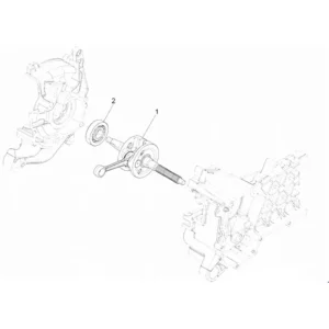 03. Vespa Sprint 50 IGET 4T 3V Euro4 - 45 km/h - 2019-2022 - ZAPCA0101 - Onderdelen Krukas