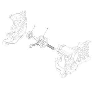 03. Vespa Sprint 50 IGET 4T 3V Euro5 - 45 km/h - 2019-2022 - ZAPCD0101 - Onderdelen Krukas