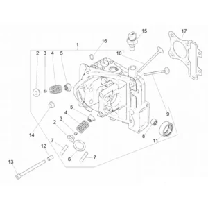 05. Vespa Sprint 50 IGET 4T 3V Euro5 - 25 km/h - 2019-2022 - ZAPCD0201 - Parts Cylinder Head