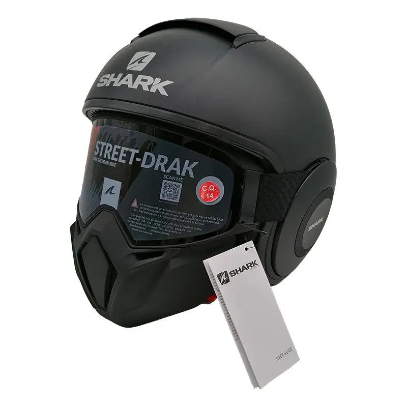 Helm Shark Street Drak Blank - Mattschwarz - Alle Größen – Bild 3