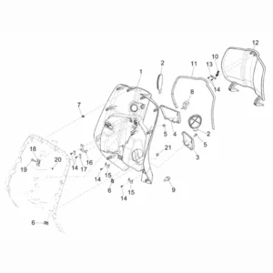 24. Vespa Sprint 50 IGET 4T 3V Euro4 - 45 km/h - 2018-2021 - ZAPCA0101 - Onderdelen Binnenbekleding