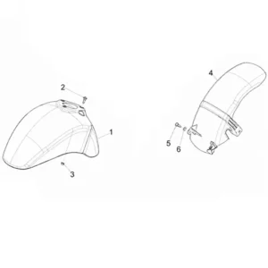 27. Vespa Sprint 50 IGET 4T 3V Euro4 - 45 km/h - 2018-2021 - ZAPCA0101 - Teile Kotflügel