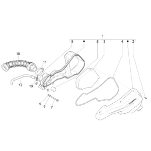 19. Piaggio Zip 50 IGET 4T 3V Euro5 - 45 km/h - 2021-2023 - LBMCD2100 - Teile Luftfilter