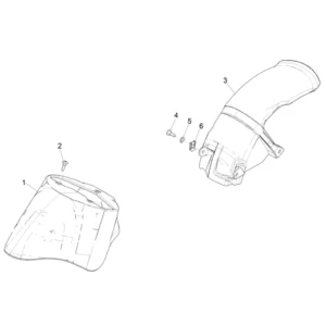 26. Piaggio Zip 50 IGET 4T 3V Euro5 - 25 km/h - 2021-2023 - LBMCD2200 - Onderdelen Spatbord