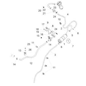 34. Vespa Sprint 50 IGET 4T 3V Euro5 - 25 km/h - 2019-2022 - ZAPCD0201 - Parts Anti-percolation System