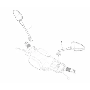 32. Vespa Sprint 50 IGET 4T 3V Euro4 - 45 km/h - 2018-2021 - ZAPCA0101 - Parts Mirrors