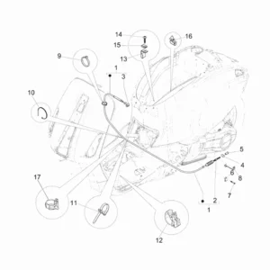 45. Vespa Sprint 50 IGET 4T 3V Euro4 - 45 km/h - 2018-2021 - ZAPCA0101 - Onderdelen Kabels
