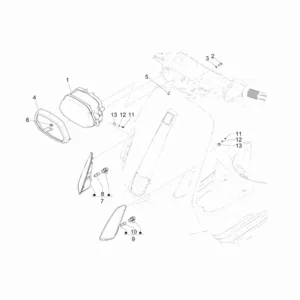 47. Vespa Sprint 50 IGET 4T 3V Euro5 - 25 km/h - 2019-2022 - ZAPCD0201 - Onderdelen Koplamp - Knipperlicht Voor