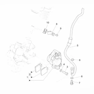 44. Vespa Sprint 50 IGET 4T 3V Euro4 - 45 km/h - 2018-2021 - ZAPCA0101 - Onderdelen Remsysteem