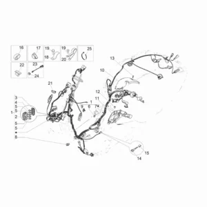 51. Vespa Sprint 50 IGET 4T 3V Euro5 - 25 km/h - 2019-2022 - ZAPCD0201 - Onderdelen Kabelboom