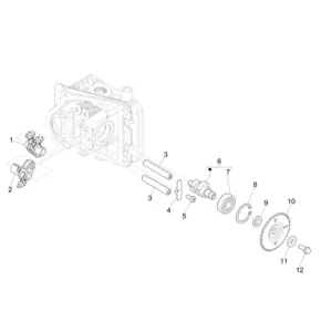 06. Vespa Sprint 50 IGET 4T 3V Euro4 - 45 km/h - 2018-2021 - ZAPCA0101 - Parts Camshaft - Rocker arm