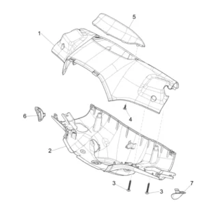 36. Vespa Sprint 50 IGET 4T 3V Euro4 - 45 km/h - 2018-2021 - ZAPCA0101 - Onderdelen Stuurbekleding