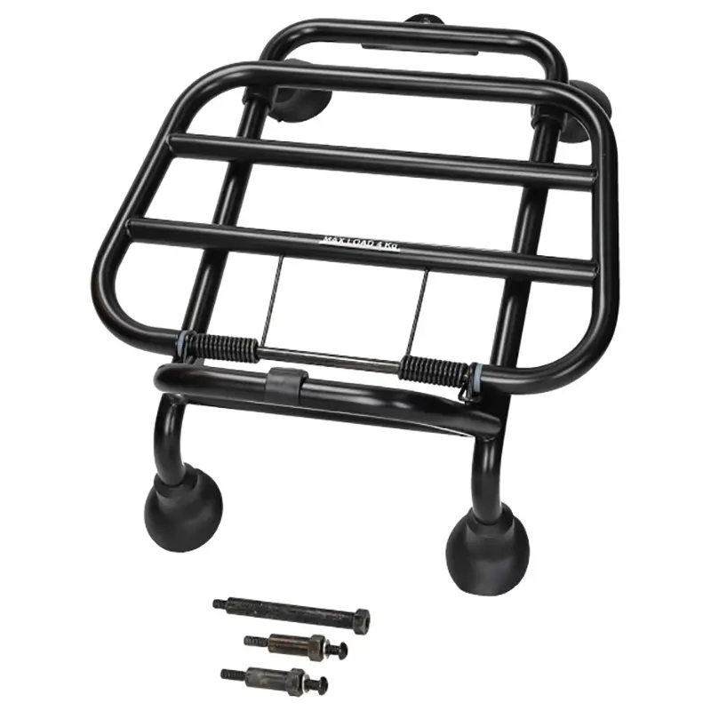 Original Vespa Luggage Carrier Front - GTS 125 ~ 300 - Euro4 / Euro5 models - Chrome / Gloss Black - 1B003754 / 1B007202