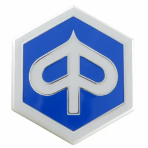 Piaggio Logo Sticker MP3 Velg - 5 x 55 x 62mm - Blauw / Wit - 1B001194