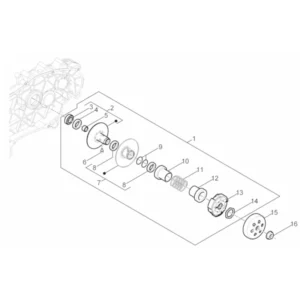09. Piaggio Zip 50 IGET 4T 3V Euro5 - 45 km/h - 2021-2023 - LBMCD2100 - Parts Driven Pulley / Crankshaft
