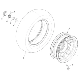 42. Piaggio Zip 50 IGET 4T 3V Euro5 - 45 km/h - 2021-2023 - LBMCD2100 - Parts Rear Wheel
