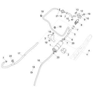 34. Piaggio Zip 50 IGET 4T 3V Euro5 - 45 km/h - 2021-2023 - LBMCD2100 - Parts Anti-percolation System