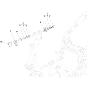 32. Piaggio Zip 50 IGET 4T 3V Euro5 - 45 km/h - 2021-2023 - LBMCD2100 - Parts Ignition Lock