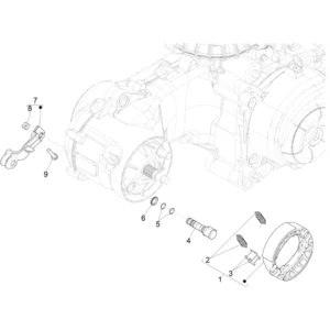 16. Piaggio Zip 50 IGET 4T 3V Euro5 - 25 km/h - 2021-2023 - LBMCD2200 - Onderdelen Remschoen Achter