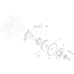 08. Piaggio Zip 50 IGET 4T 3V Euro5 - 45 km/h - 2021-2023 - LBMCD2100 - Onderdelen Variateur