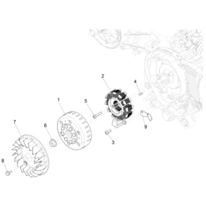 13. Piaggio Zip 50 IGET 4T 3V Euro5 - 45 km/h - 2021-2023 - LBMCD2100 - Parts Flywheel