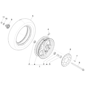 41. Piaggio Zip 50 IGET 4T 3V Euro5 - 45 km/h - 2021-2023 - LBMCD2100 - Parts Front Wheel
