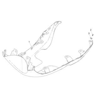 25. Piaggio Zip 50 IGET 4T 3V Euro5 - 25 km/h - 2021-2023 - LBMCD2200 - Onderdelen Zijschermen - Onderskirts