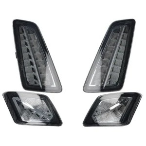Moto Nostra - Knipperlichtset Voor & Achter - Vespa GTS 125 ~ 300 - Euro5 vanaf Bouwjaar 2023 - Audi Effect - Smoke Glas