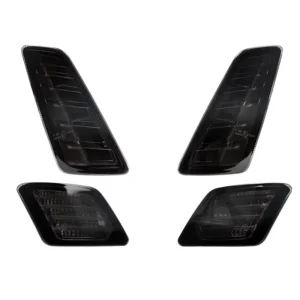 Power1 - Front & Rear blinker set - Vespa GTS 125 ~ 300 - Euro5 from year of manufacture 2023 - Dark Smoke Glass