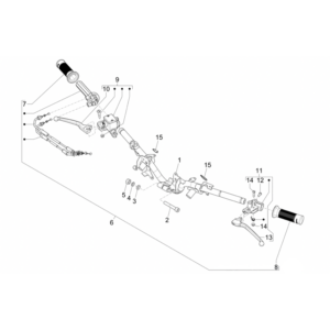 38. Vespa Sprint 50 IGET 4T 3V Euro5 - 45 km/h - Facelift 2024 - ZAPCD0103 - Onderdelen Hoofdremcilinder - Stuur