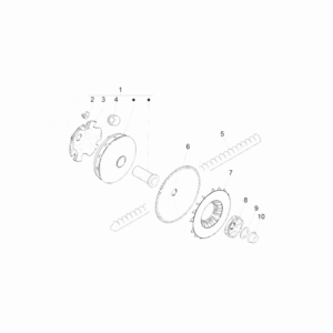 08. Piaggio Zip 50 IGET 4T 3V Euro5 - 25 km/h - 2021-2023 - LBMCD2200 - Onderdelen Variateur