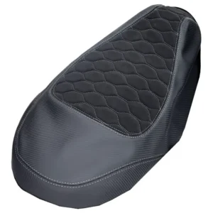 Buddyseat Cover - Piaggio Zip - Alcantara / Carbon - Audi Pattern - Various Color Schemes
