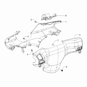 35. Piaggio Zip 50 IGET 4T 3V Euro5 - 45 km/h - 2021-2023 - LBMCD2100 - Spare parts Handlebar cover