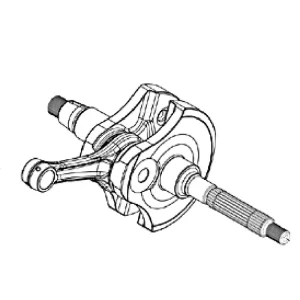 Original Crankshaft - Vespa GTS / Piaggio MP3 - 300cc models - 1A013591R01 / 1A013591R02